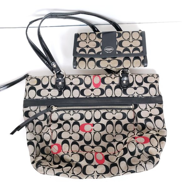 Coach Handbags - 🎈3/$15 Coach C Monogram Purse and Wallet Combo *Fair Condition*